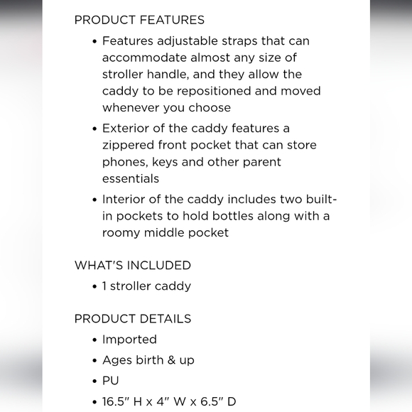 Itzy Ritzy Stroller Caddy - Picture 6 of 6